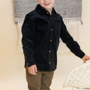 Boy's corduroy long sleeve button up shirt size 5 shacket